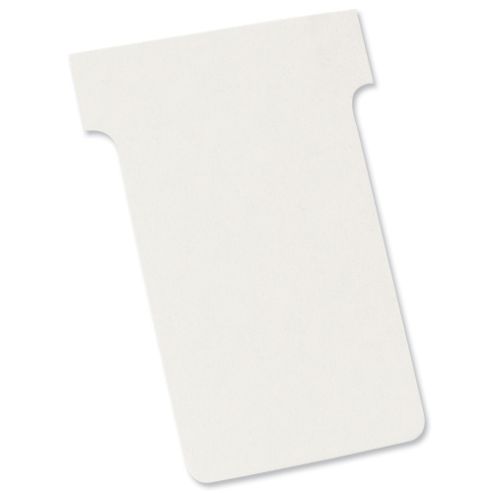 Image of Nobo T-cards Tab Top 15mm W60x Bottom W48.5x Full H85mm Size 2 White Ref 32938900 [pack 100]