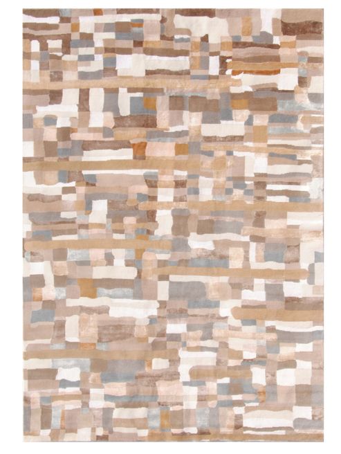 Image of Angelo Pacific Beige Knotted Rug - 240cm H X 170cm W (7 Ft 10.5 In X 5 Ft 7 In)