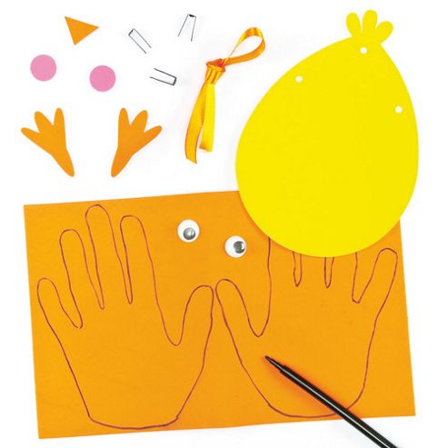 Image of Handprint Easter Chick Decoration Kits (pack Of 4)