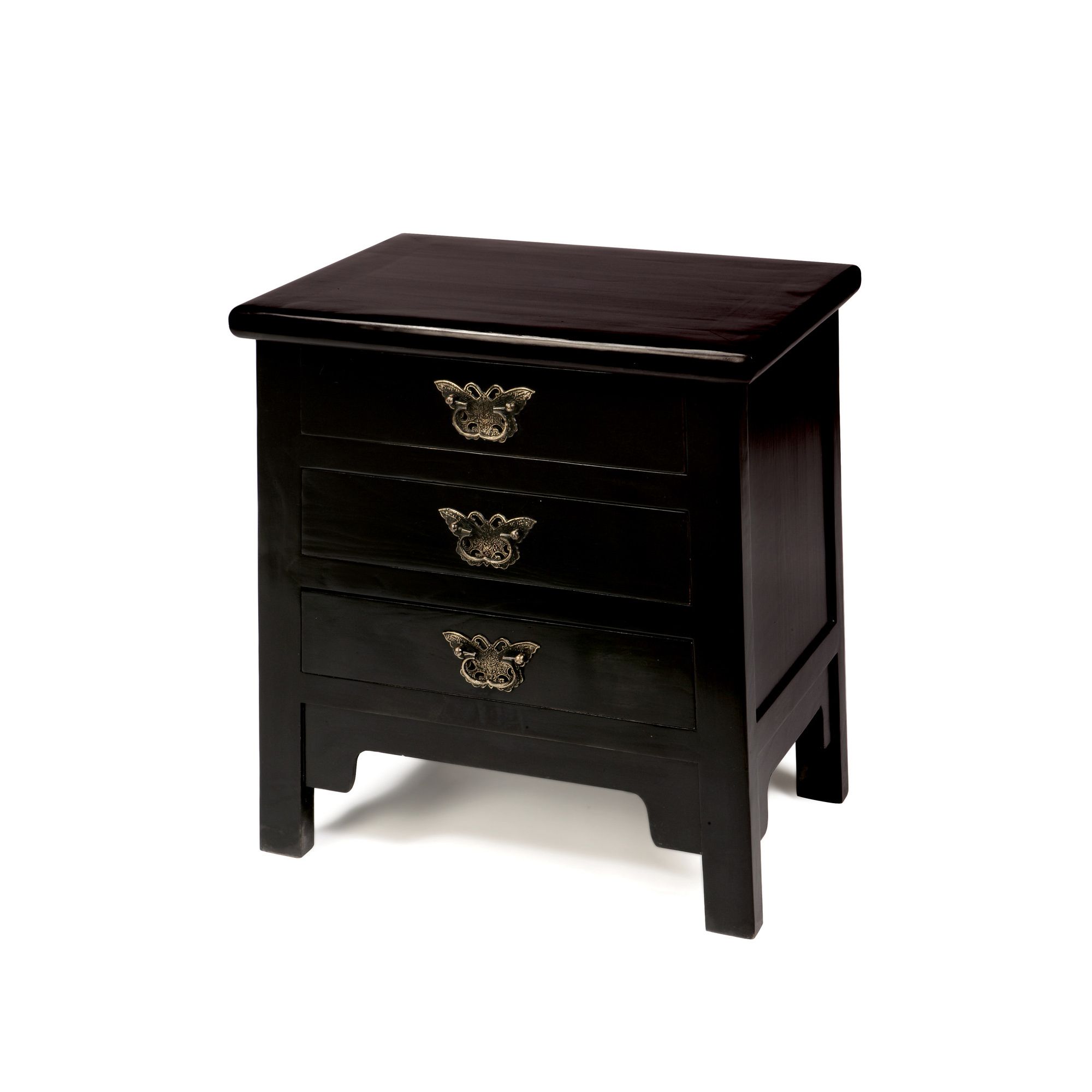 Shimu Chinese Classical Butterfly Drawers - Black Lacquer at Tesco Direct