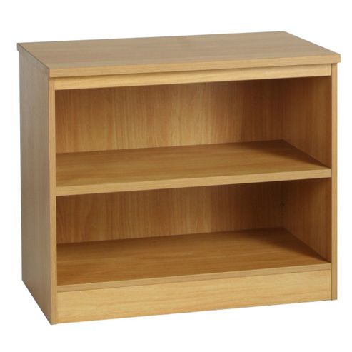 Image of Enduro Two Shelf Wide Bookcase - Classic Oak