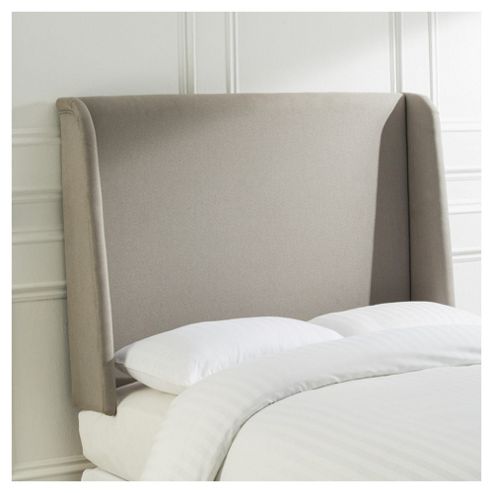 Image of Rye Headboard Grey Linen Double
