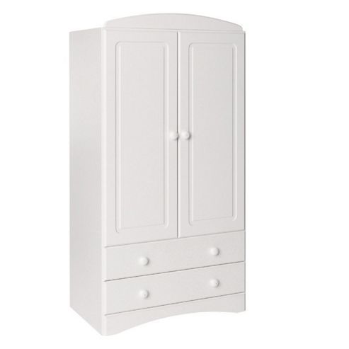 Image of Altruna Scandinavian 2 Door 2 Drawer Wardrobe - White
