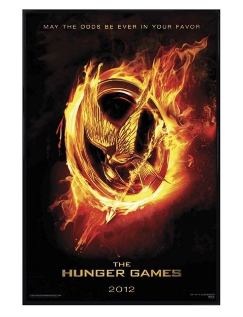 Image of The Hunger Games Gloss Black Framed Fiery Mockingjay Poster