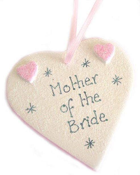 Image of Mother Of The Bride Pink Sparkle Heart - Large