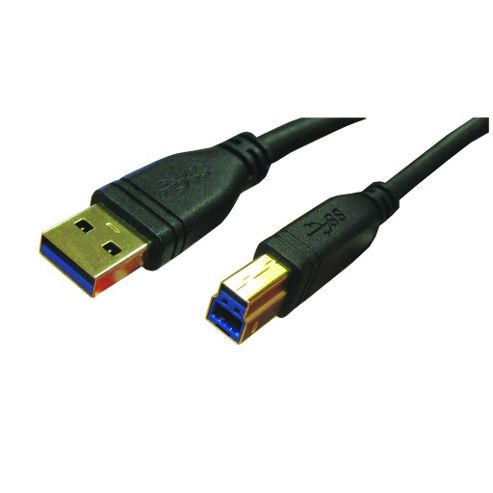 Image of Nikkai Usb 3.0 A To B High Speed Lead Cable Gold 3m