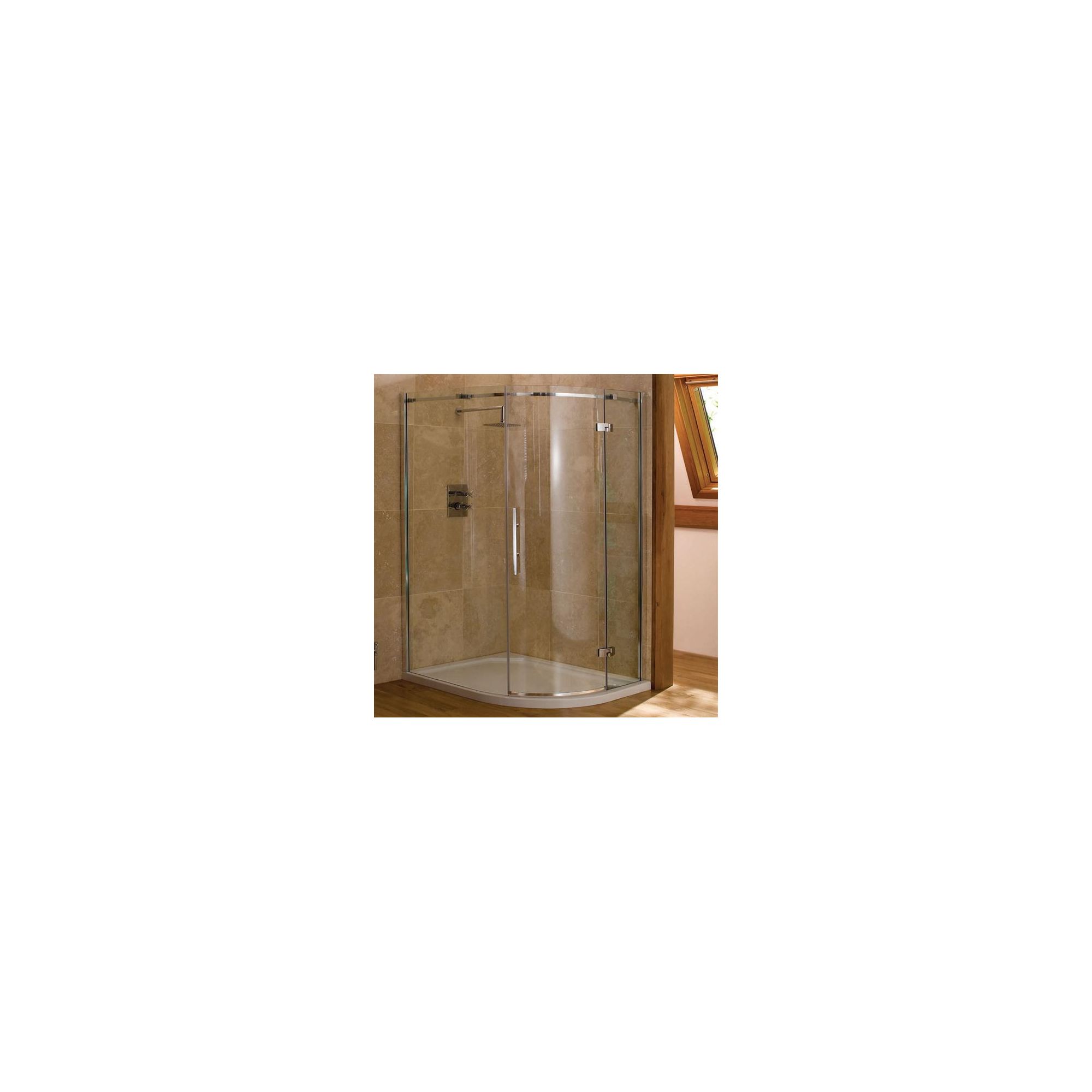 Merlyn Vivid Nine Offset Quadrant Shower Door, 1000mm x 800mm, Left Handed, 8mm Glass at Tesco Direct