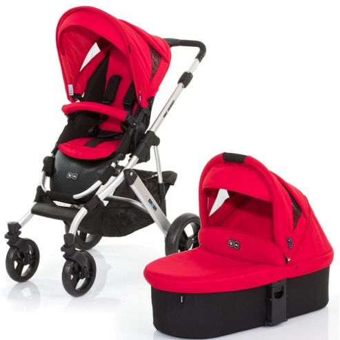 Image of Abc Design Mamba 3 In 1 Pushchair & Carrycot (silver/cranberry)