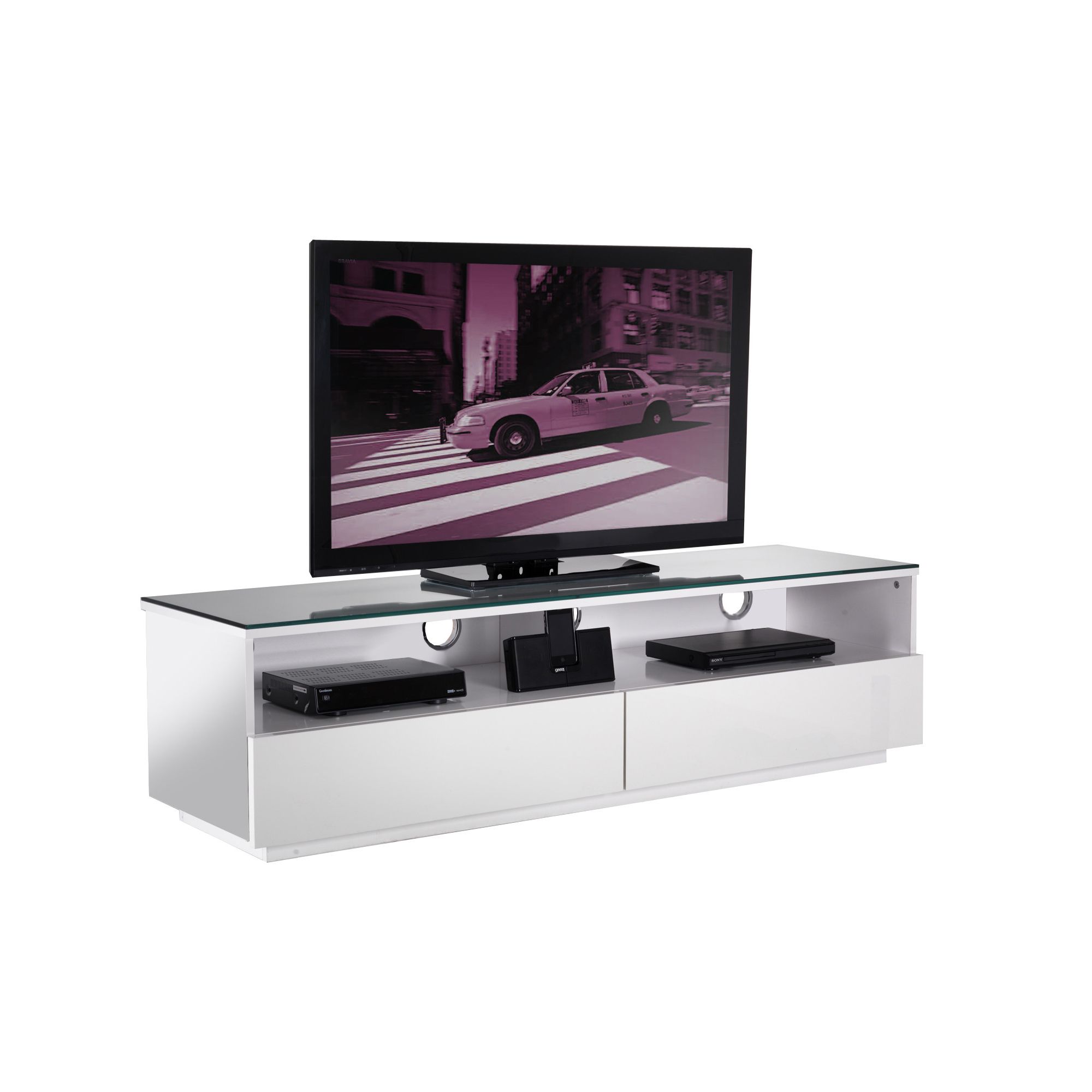 UK-CF City Scape New York 60'' TV Stand - White at Tescos Direct