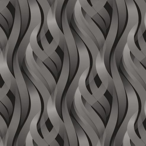 Image of Muriva Ribbons Wallpaper - Charcoal