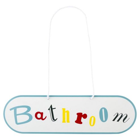 Image of Tesco Bathroom Hanging Sign