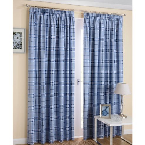 Image of Enhanced Living Edinburgh Navy Curtains 168x137cm