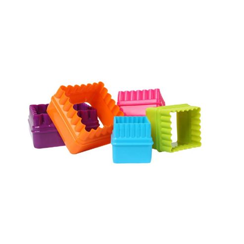 Image of Cookie Cutters Square Set Of 5 (assorted Colours)