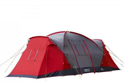 Image of Regatta 6-man Atlin Vis-a-vis Tunnel Tent Red