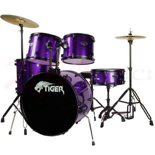 Image of Tiger Purple Beginner Drum Kit