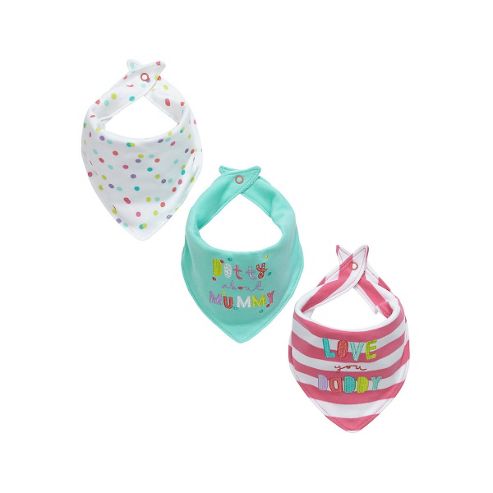 Image of Mummy And Daddy Bandana Bibs - 3 Pack
