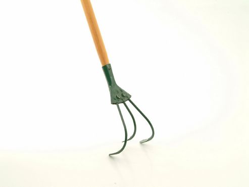 Image of Home Gardener Wood Handle 3-prong Cultivator