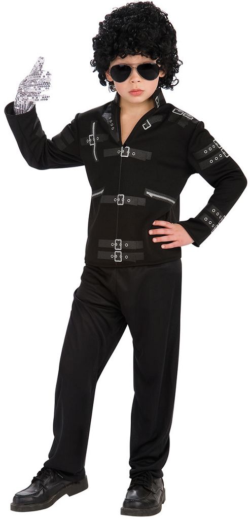 Image of Rubie's Fancy Dress Costume - Michael Jackson Bad Jacket - Child Black Small