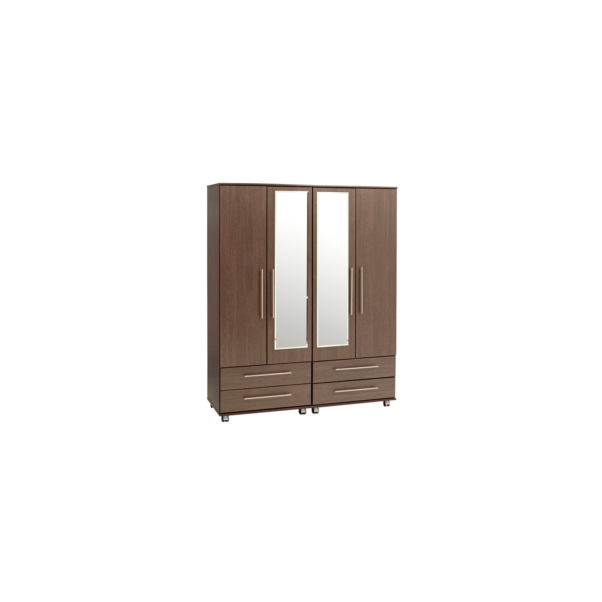 Ideal Furniture New York 4 Door Wardrobe - Oak at Tescos Direct