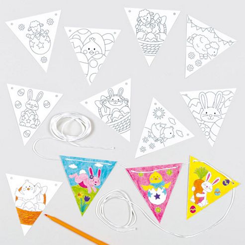 Image of Mini Easter Colour-in Bunting (per Pack)