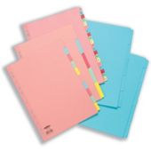 Concord Subject Dividers 230 Micron Reinforced 5-Part A4 Assorted Ref 77099/70