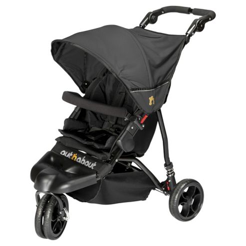 Image of Out N About Little Nipper 3 Wheel Pushchair, Jet Black