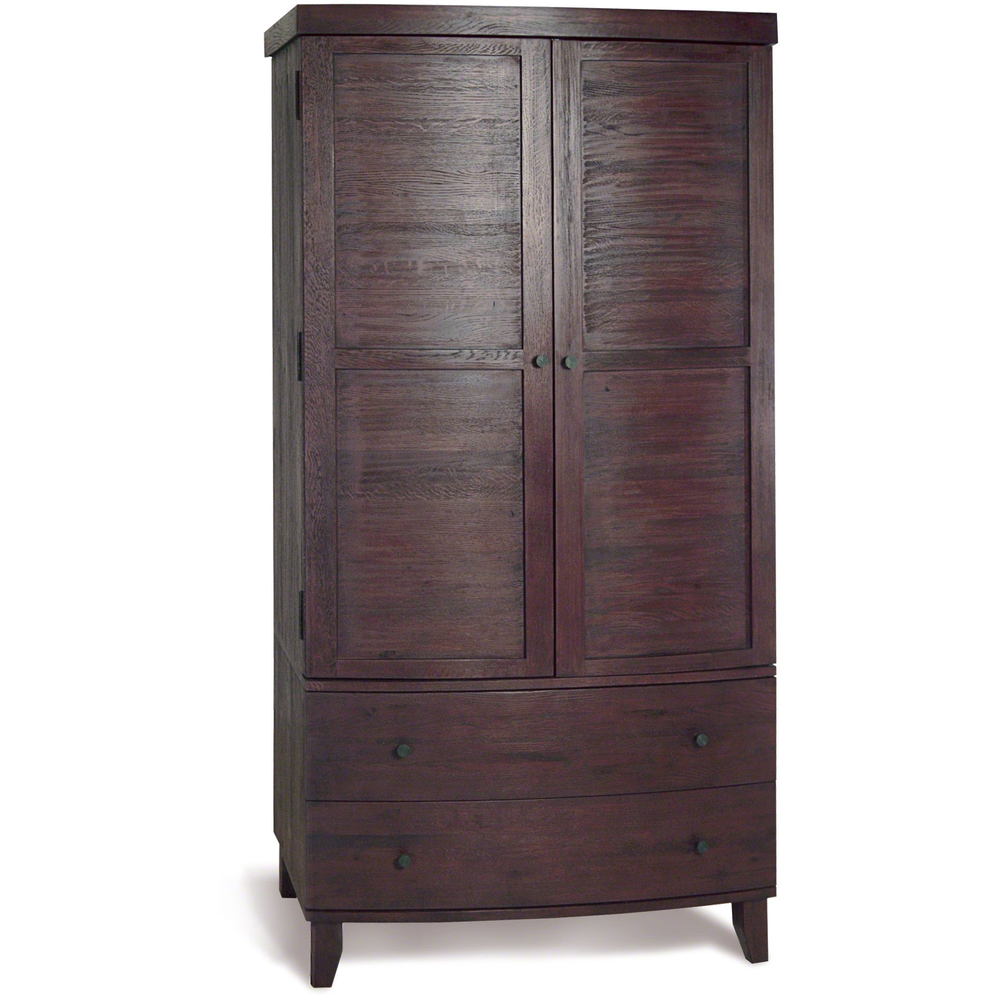 Oceans Apart Cordoba Walnut Two Drawer Wardrobe in Solid American Oak - Dark Oak at Tesco Direct