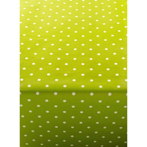 Image of Polka Dot Green 250cm X 135cm Oilcloth Tablecloth