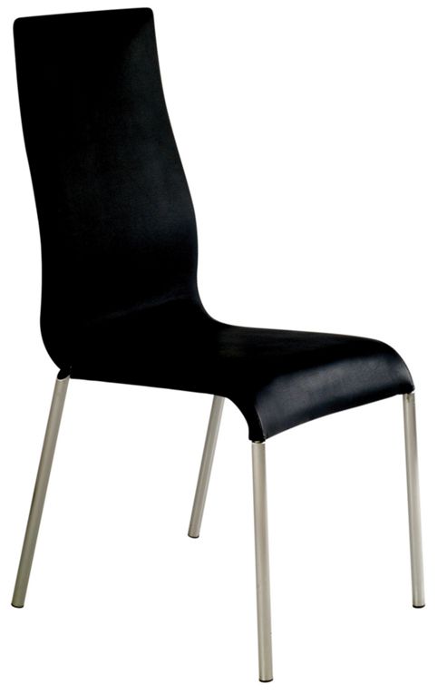 Image of Hnd Metropolitan Gigi Dining Chair - Chrome - Black