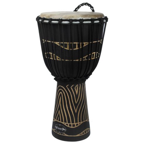 Image of World Rhythm 9" Jammer Swirl Black Djembe Drum