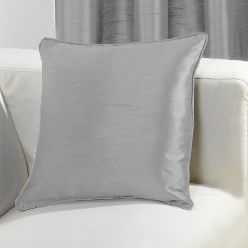 Image of Kliving Ravello Faux Silk Cushion Cover Silver (pack Of 4)