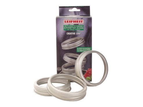 Image of Leifhet 36401 Preserving Jar Screw Rings X12