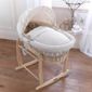 Clair de lune Stardust Natural Wicker Moses Basket - Cream