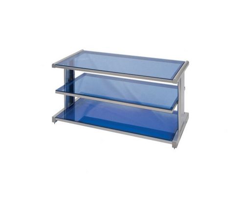 Image of Techlink Av Rack Metal Tv Stand For Lcd / Plasma's - Silver / Blue