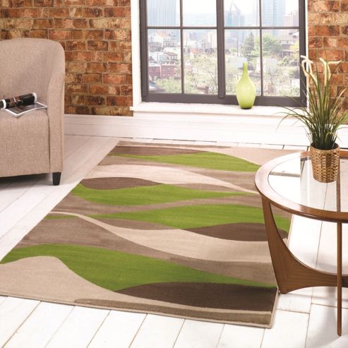 Image of Sincerity Modern Contour Green 80x150 Cm Rug