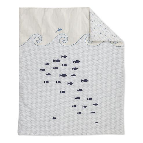Image of Mothercare Whale Bay Cot Bed Quilt