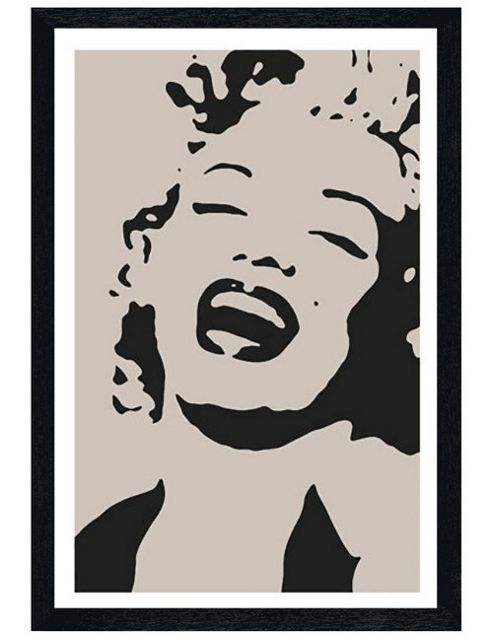Image of Marilyn Monroe Black Wooden Framed A Very Modern Marilyn Poster