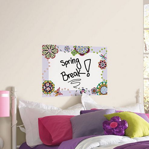 Image of Wallpops Flower Power Dry Erase Message Board Wall Stickers