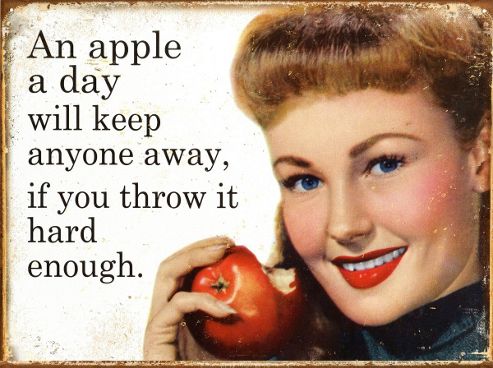 Image of An Apple A Day Tin Sign