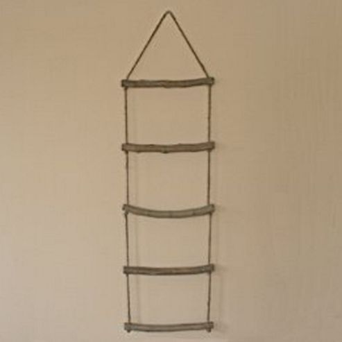 Image of Driftwood - Wall Mounted Rung Towel Rail - Brown