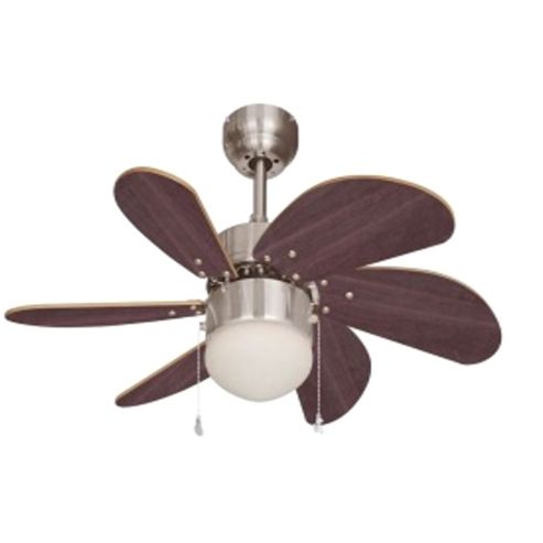 Image of Typhoon 30 Inch Ceiling Fan With Light In Brushed Chrome