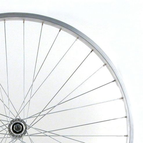 Image of 26x1 75 Alloy Front Wheel Atb With Solid Axle Silver