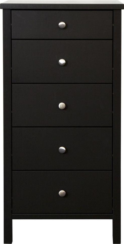 Image of Home Essence Talmo 5 Drawer Narrow Chest In Coffee