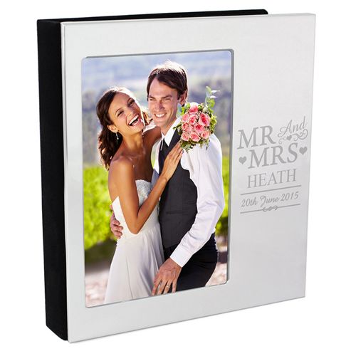 Image of Personalised Mr & Mrs Photo Front Photo Album