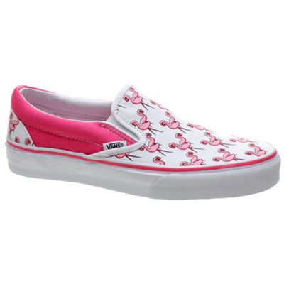 vans flamingo slip ons