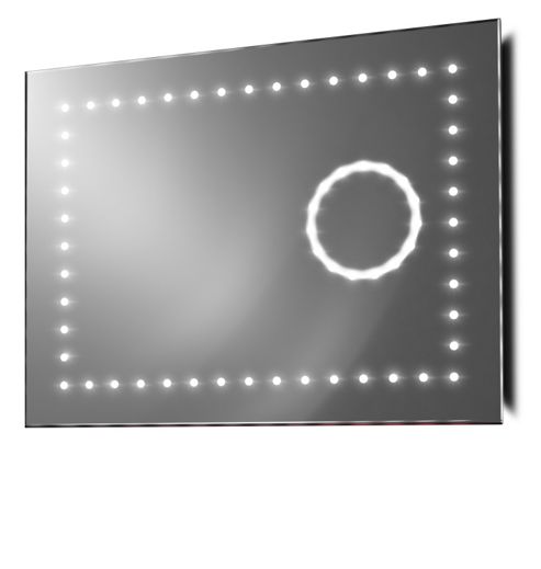 Image of Slimline Magnification Mirror With Rgb Under Lighting, Demist & Sensor K100rgb