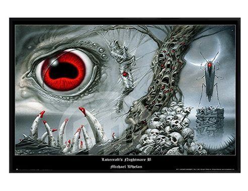 Image of Michael Whelan Gloss Black Framed Lovecraft's Nightmare B Poster
