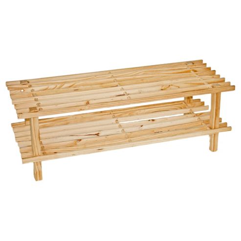 Image of Russell Two Tier Wooden Shoe Rack