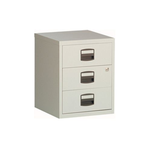 Image of Bisley A4 Mobile Home Filer 3-drawer Grey By13461