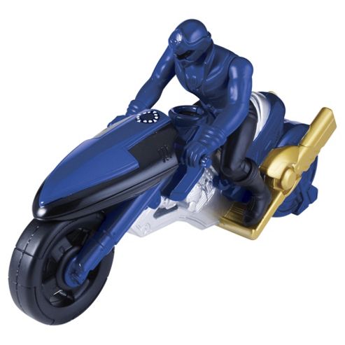Image of Power Rangers Super Megaforce Blue Cycle With Figure